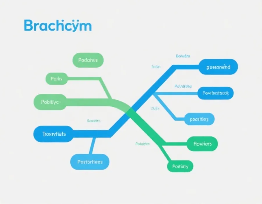 路径分叉与概率示意图